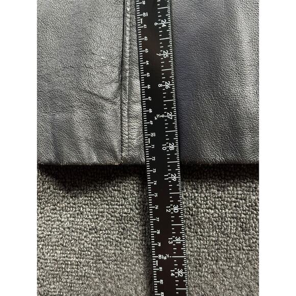 Jacqueline Ferrar Genuine Leather Moto Jacket Womens Size L Black Full Zip Biker - Picture 8 of 9